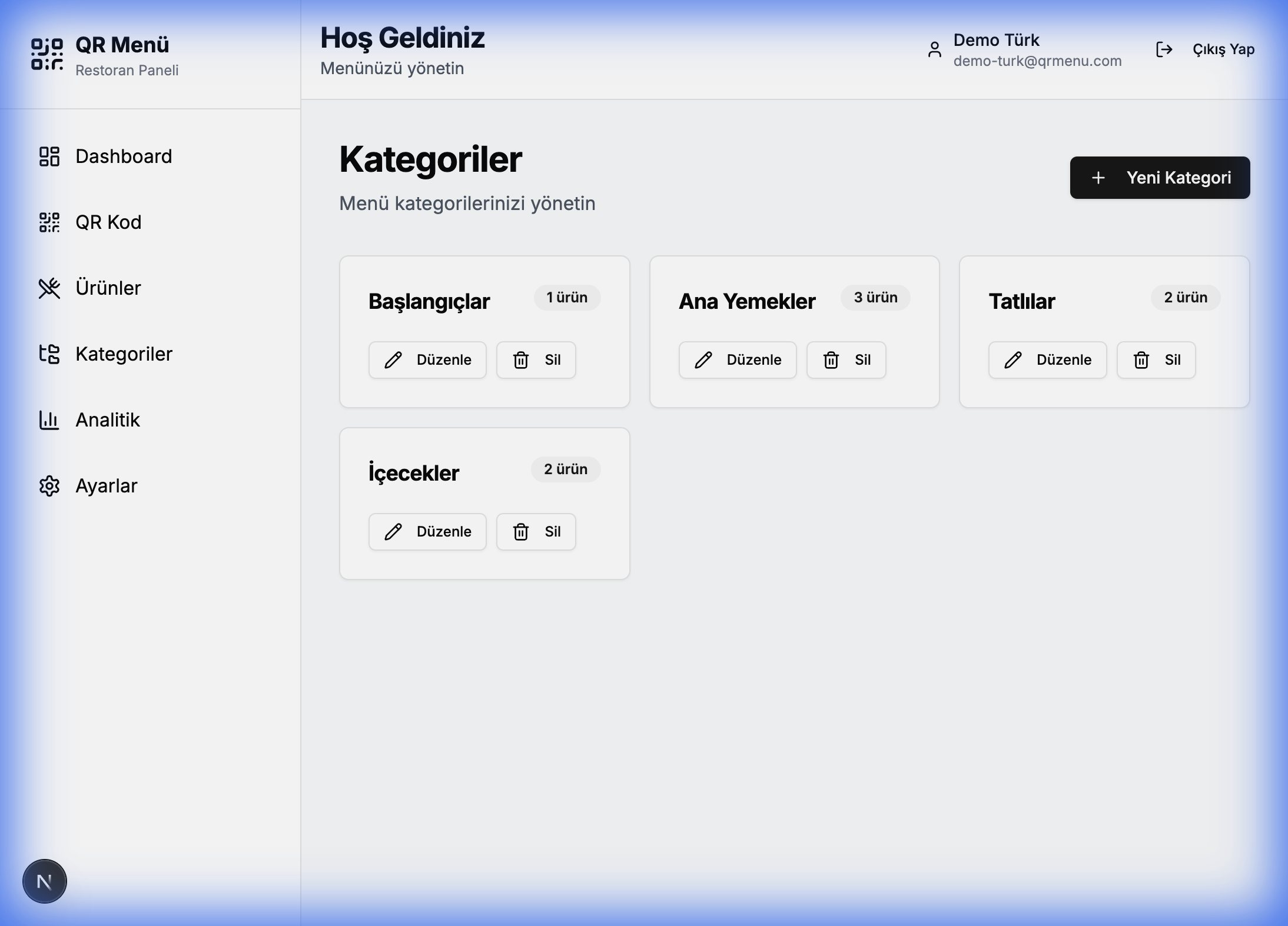 Kategoriler Önizleme